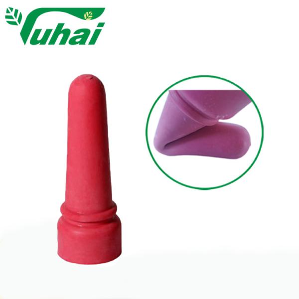 4x4mm Mamilos de alimentação de animais de borracha natural Mamilos de animais para alimentação de cabras