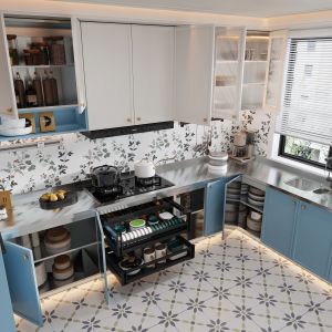 Width 1219 1500 Mm Stainless Steel Kitchen Cabinet Designed for High Corrosion Resistance Long Lasting and Easy to Clean