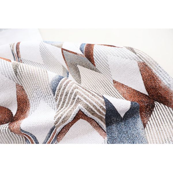 100% Polyester Geometric Diamond Woven Jacquard Fabric For Home Textile
