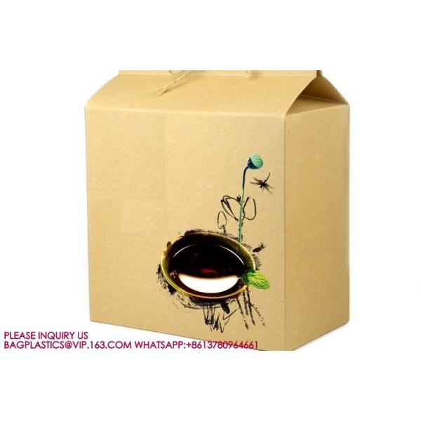 Kraft paper Rice Pouches Bulk Food Storage Bag Reusable Heat rice Sealable Bag Packaging