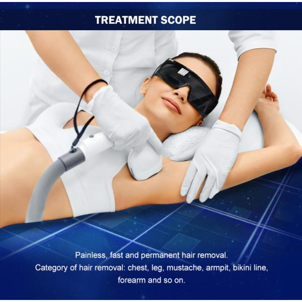 Vertical Diode Laser Hair Removal Machine 755nm 808nm 1064nm Available