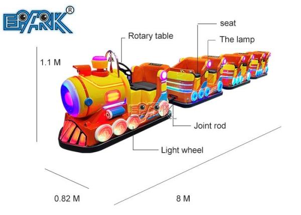 Indoor Train Ride Operated High-Power Train Head Tow 3 New Double-Row Carriages