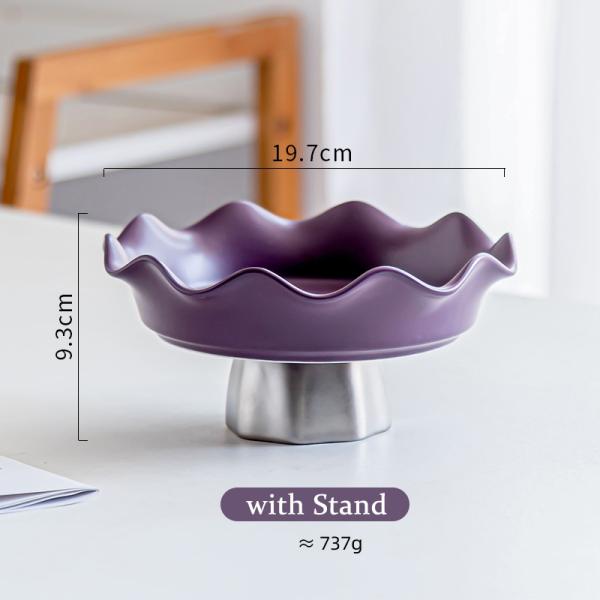 Sustainable Ceramic Salad Bowl European Luxury Home Decor for Serving Desserts and Snacks