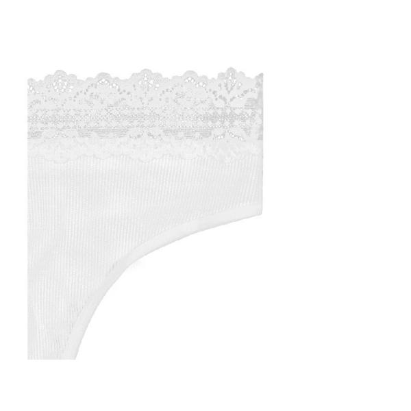 Las ropas interiores para mujer de nylon blancas hola cortaron las bragas inconsútiles del cordón del breve bikini casual de los calzoncillos