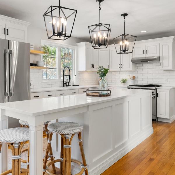 European Style Solid Wood Kitchen Cabinet Modern Raised Panel Kitchen Cabinets