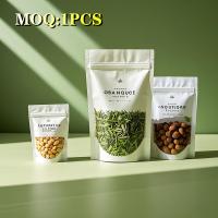Impression personnalisée Eco biodégradable sac résistant à l'humidité papier kraft papier papier réutilisable thé café sacs debout avec fermeture à glissière