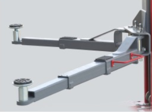 2 Post Overhead Clear Floor Car Lift 1900mm Lifting Height With Symmetric Arms