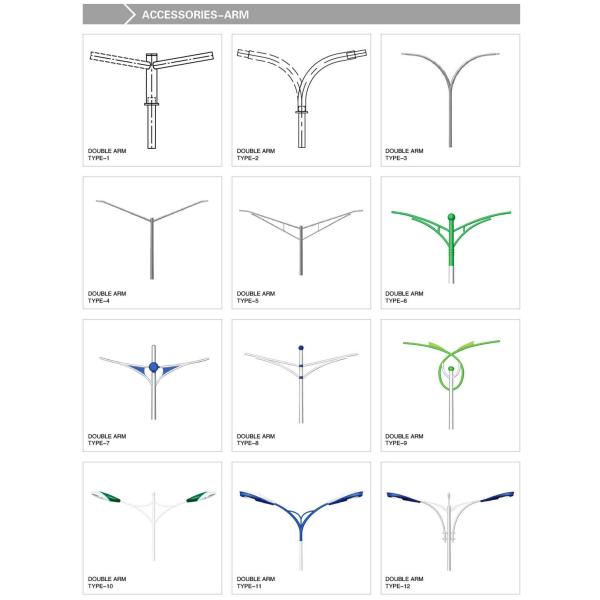 Уличный свет Poles гальванизирования горячего погружения ODM, коммерчески светлые Poles