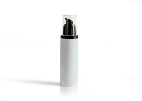 Glossy White Airless Cosmetic Bottles With Shampoo And Conditioner Dispenser