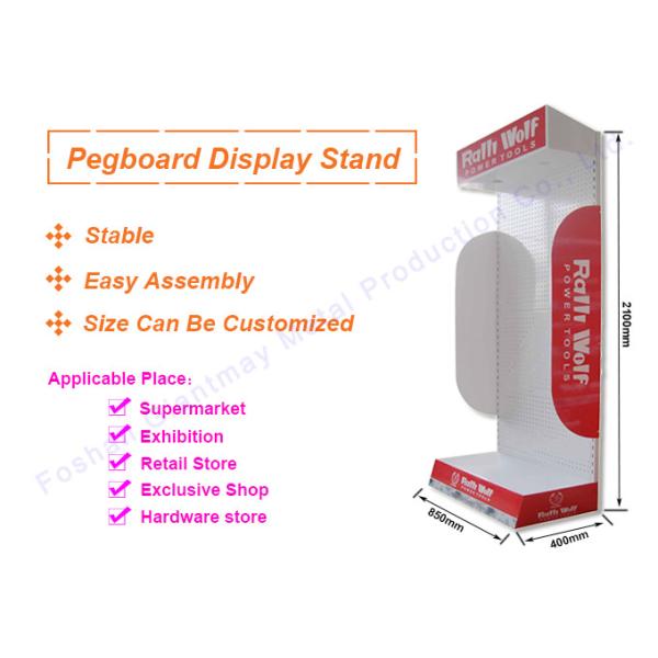 High Quality Product Display Ideas Steel Stand Pegboard Panel