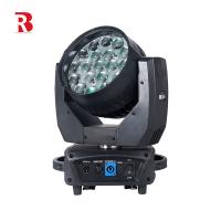 Equipo de iluminación de escenario profesional RGBW LED Zoom de lavado Luz de cabeza móvil