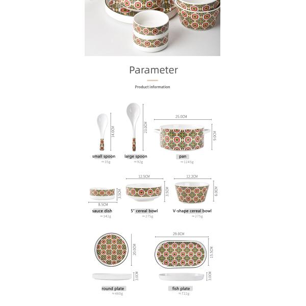 4-человек столовая посуда набор Рождественские керамические столовые подарки для женщин 2024 украшение