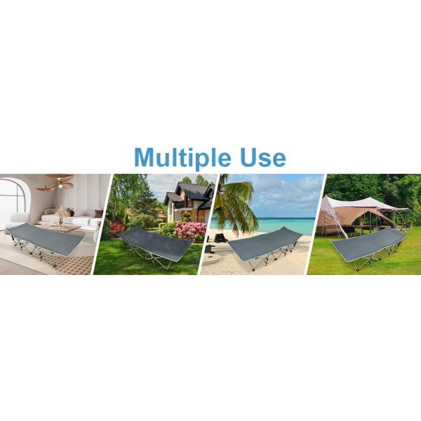 Oversized Portable Foldable Outdoor Bed for Adults Kids, Heavy Duty Cot Traveling Gear Supplier, Office Nap, Beach