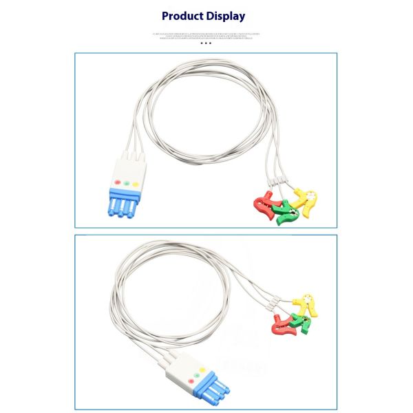 Newborn ECG Trunk Cable And Leads For Patient Monitor Compatible With M3000A 78352C Medical Consumables