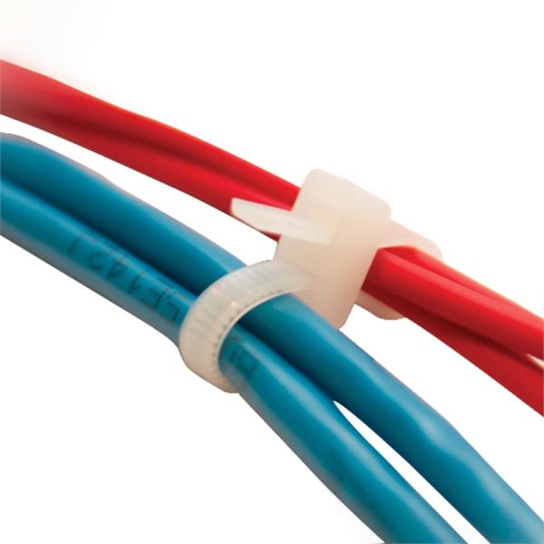 Zip Tie / Nylon Cable Bundle Tie LAN Cable Accessories With Adhesive Plate / Marker