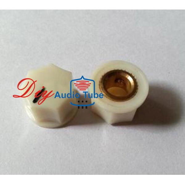 Plastic Guitar AMP Volume Knob D15mm H10mm Control Function White Set Pointer Knobs