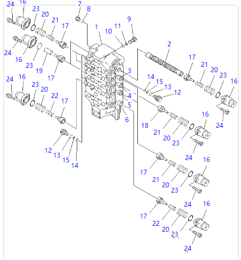 PC800-8 PC850-8 Экскаватор гидравлический главный клапан управления 709-14-94200 709-15-94300