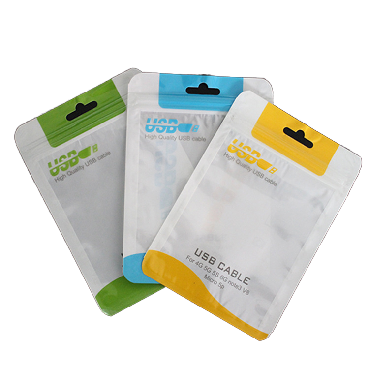 Recyclable Zipper Bag for Music Headphones & Earphones with Gravure Printing BOPP Material OEM/ODM Customizable
