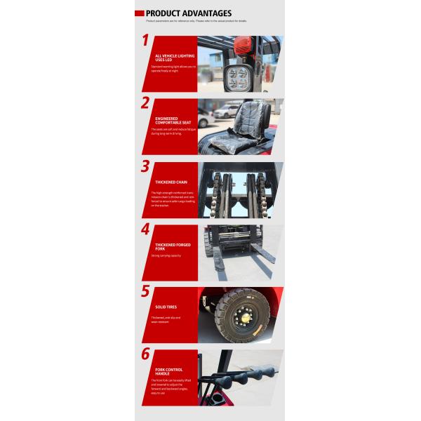 High Quality 3Ton Self-Loading Electric Forklift Truck 4 Wheel Small Electric Forklift for Factory Warehouse