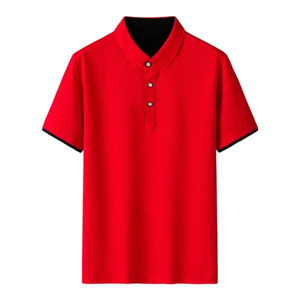 ODM OEM 270gsm T Shirts Climbing Men's Cotton Polo Shirts With Loose Lapels