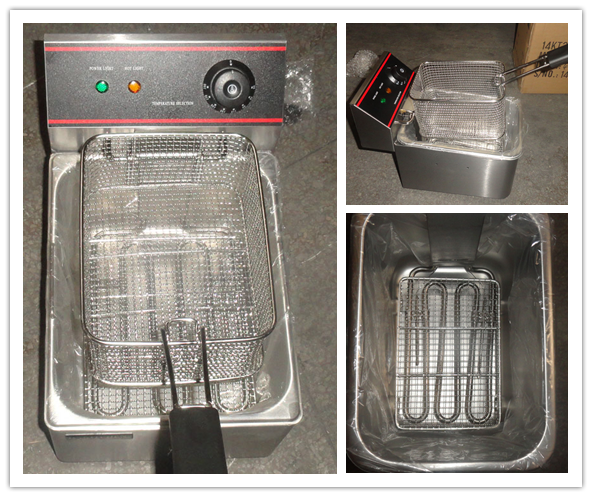 Table Top Restaurant Cooking Equipment , Single / Double Tank Electric Fryer Commercial