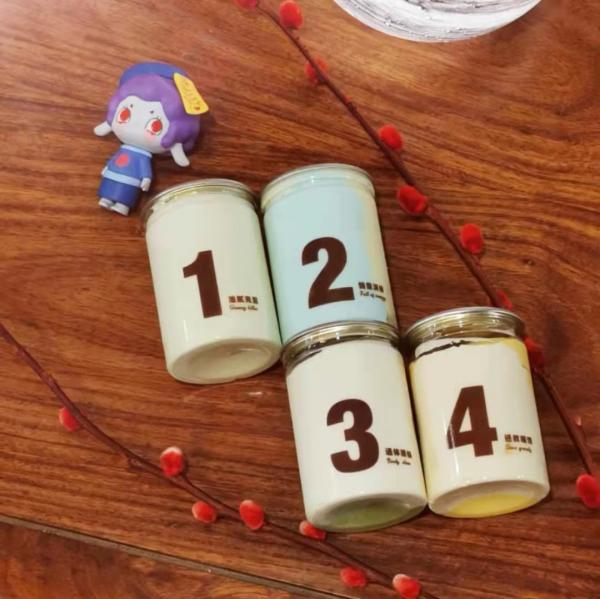 Food Grade PET Transparent Ice Cream Jars 8Oz Plastic Mini Cake Jar With Lid