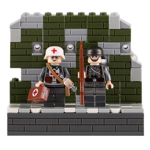 Bricks WW2 military building blocks German soldier medical army weapon guns set figures accessories toys