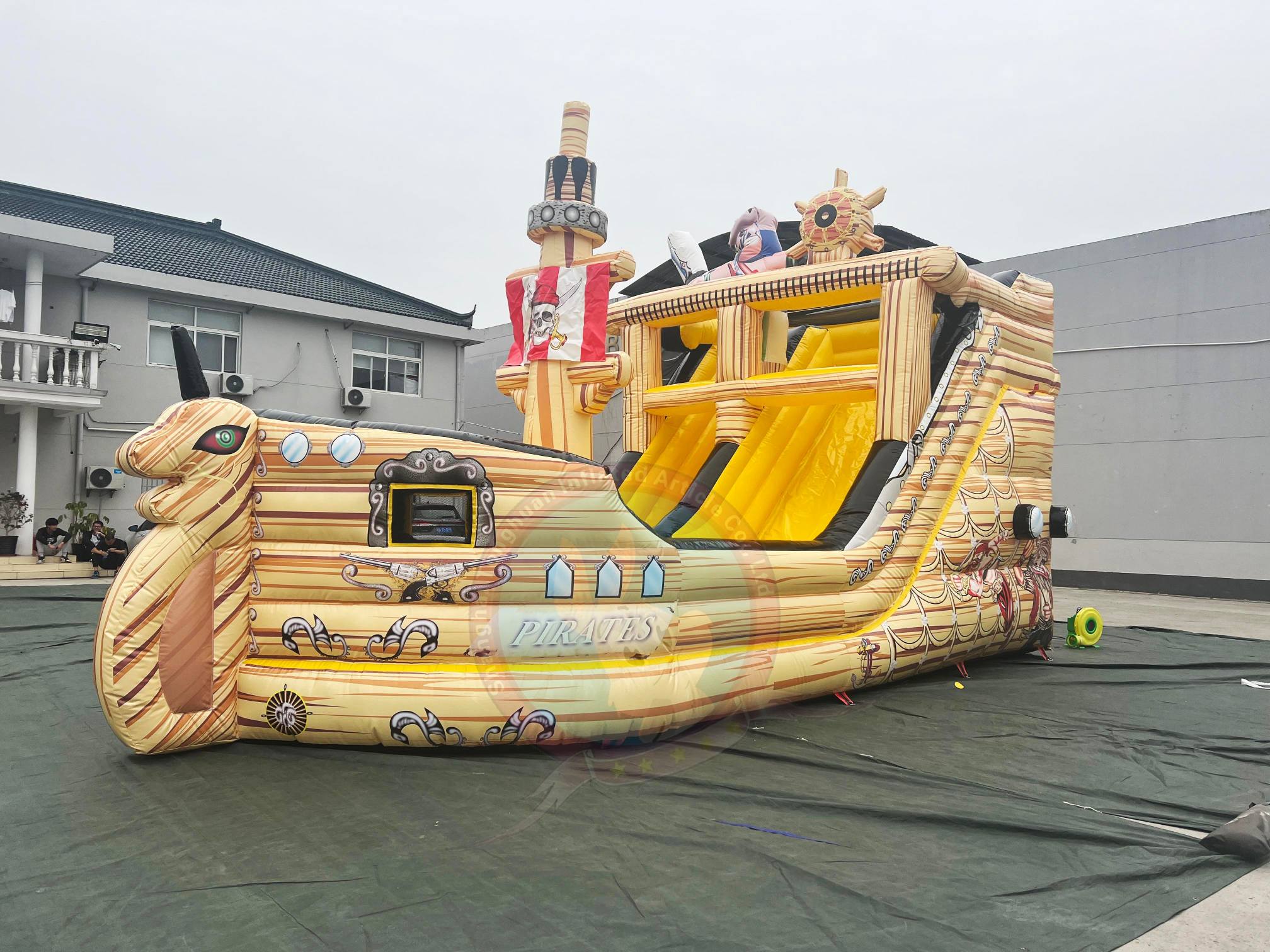 Pirate Ship Inflatable Amusement Park Commercial Playground Large Slide Bounce Castle Custom Theme Design Mall Event Rental Equipment