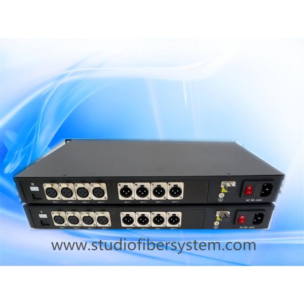 4CH BiDi XLR balanced audio over 1 single mode fiber extender to 20~120KM for