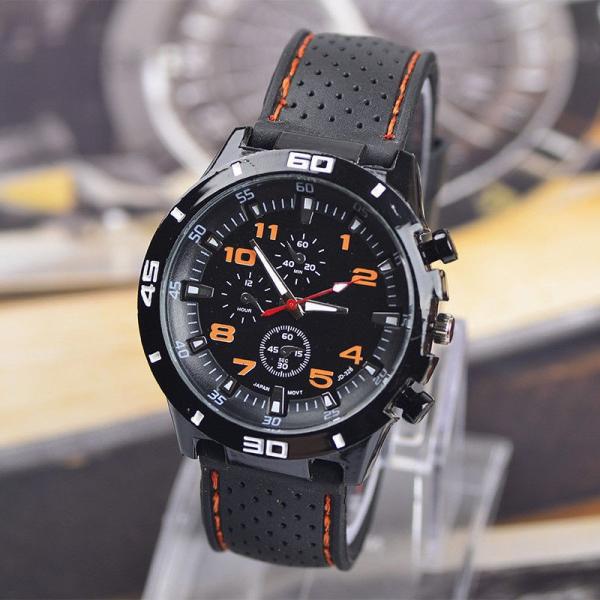 Дозор силикона кварца дозора 3BAR ремня силикона людей OEM 46mm