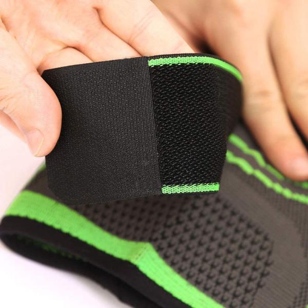 Custom Breathable Nylon Knee Sleeve Support Brace for Adjustable Grey Knee Protection