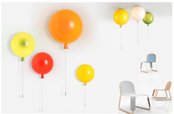 Multicolour Balloon Wall Lamp Children Kids room Bedroom ballons Wall Lights (WH-OR-14)