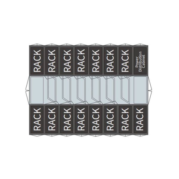 ODM Hot And Cold Aisle Containment Turnkey Data Center Expandable 6kW