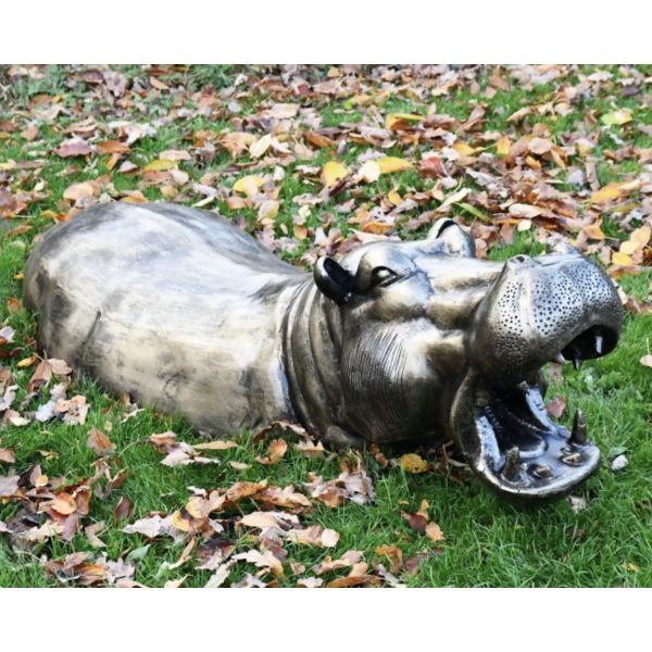 Outdoor Park Decor Copper Metal Hippo Statue Sculpture Outdoor Bronze Animal Sculpture Metal Crafts