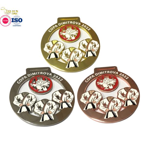 Metal Soft Enamel Medal , Tournament Award Taekwondo Karate Muay Custom Design