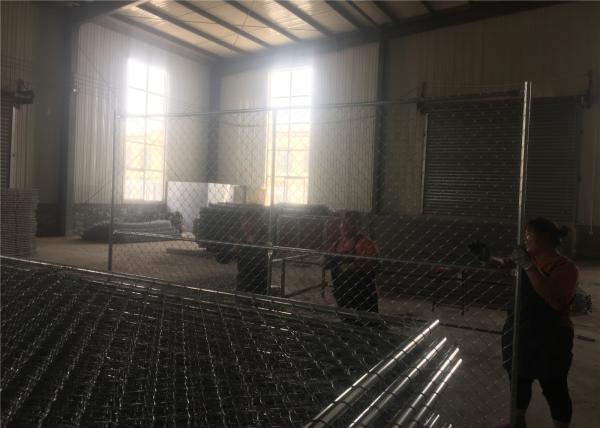 6 foot x 12 foot chain mesh temporary fence panels mesh  2 x 2  x 11.5 gauge wire chain wire temporary fence
