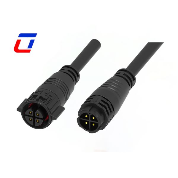 300V 15A IP67 Waterproof  M19 4 Pin  Male To Female Outdoor Power Connector