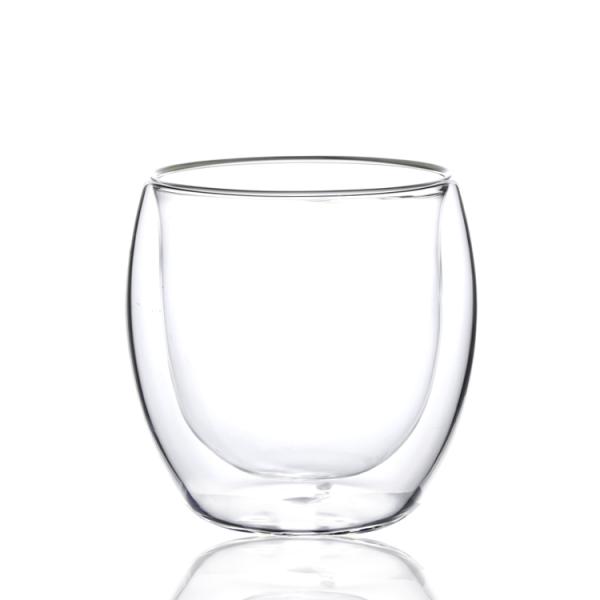 100% Handmade Heat Resistant Double Wall Glass Cup