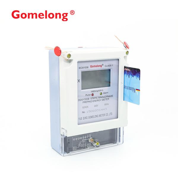 GOMELONG Lowest Price 158.5x112.5x57.5 Dimensions and DDSY5558 Prepaid electricity IC card meter prepaid energy meter