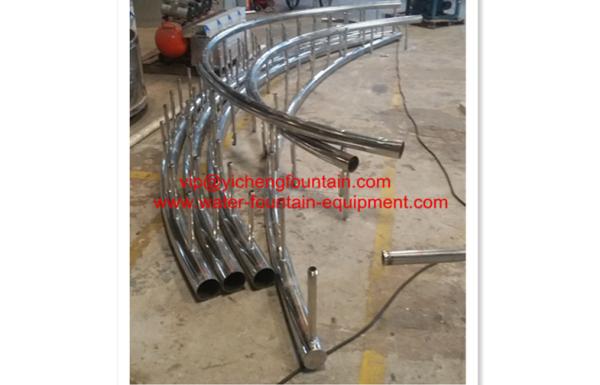 Stainless Steel Water Fountain Equipment Spray Ring Pipe Base Any Inchs