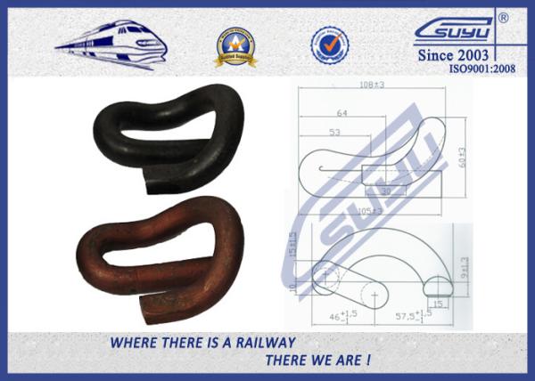 Tipo personalizado grampo elástico de E do trilho para o sistema Railway, aprovação do GV ISO9001