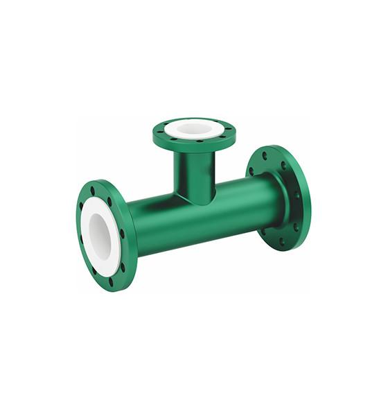 Carbon Steel Material PTFE Lined Tee Customized For Pipework