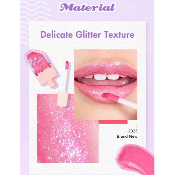 OEM Irresistible Charm Ice Cream Shaped Lip Gloss Essence Cosmetics Lip Gloss 6ml