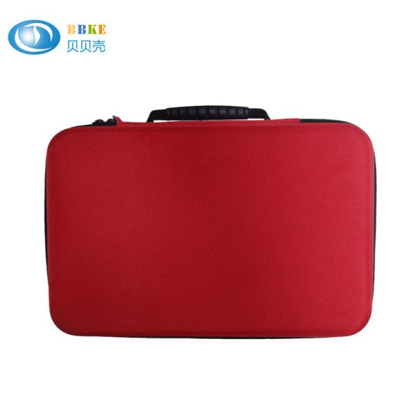 Waterproof Red EVA Tool Case / Camera Hard Case With Zipper , 320x220x70mm
