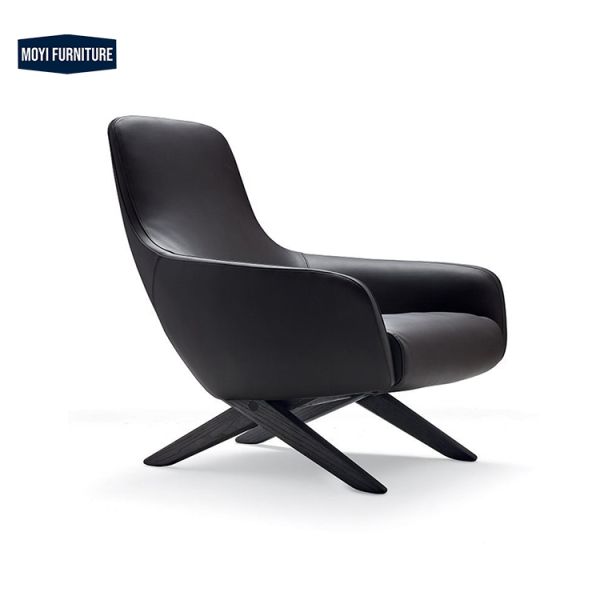 Carpet Recommended Modern Comfortable Single Person Leather Leisure Chair Stylish Single Seating Living Room