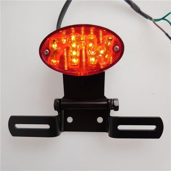 Motorcycle Oval LED Tail Light with Adjustable Braking Bracket and Modified Efficiency