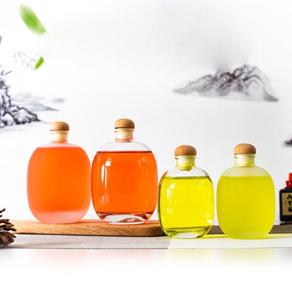 Бутылки сока плоской 250мл 500мл емкости напитка стеклянные