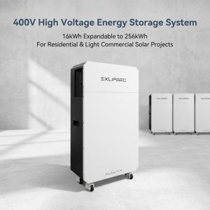 400V High Voltage Modular Energy Storage System 16kWh Expandable to 256kWh with DC-DC Boost for Residential Solar
