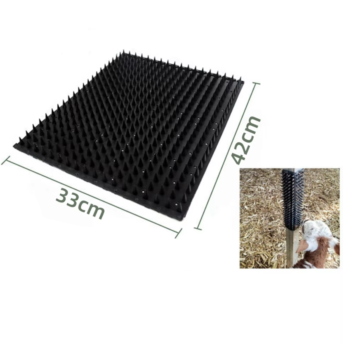 Black Plastic Livestock Self Scratching Board 33X42cm for Relieving Itchiness in Farm Animals