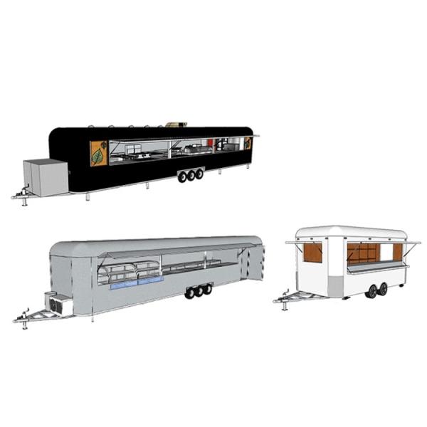 Vending Kiosk Food Trucks Full Kitchen Custom Food Trailers Mobile Food Cart